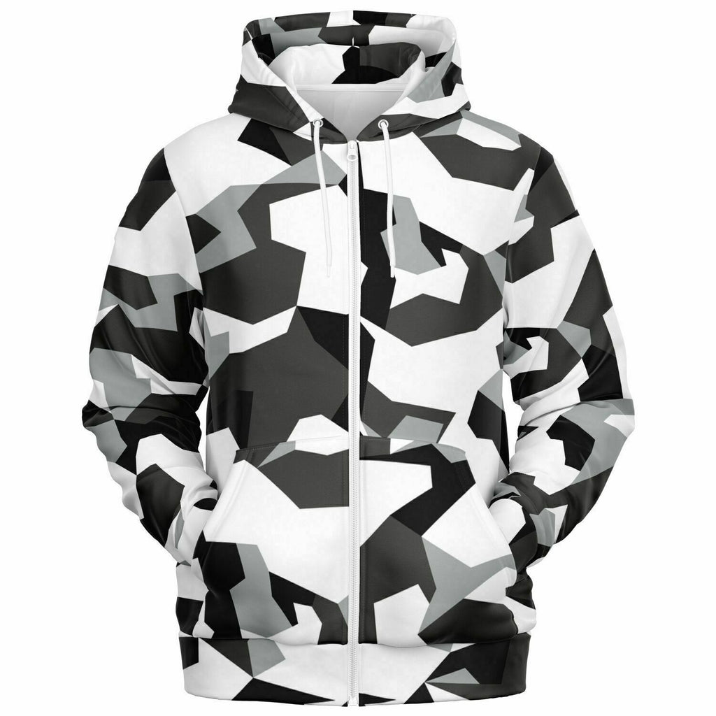 Women's M90 Winter Modern Soldier Urban Warfare Camouflage Athletic Zip-Up Hoodie