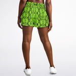 Green Snakeskin Running Shorts