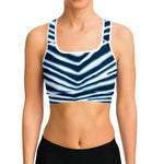 Tennessee Zebra Stripe Sports Bra