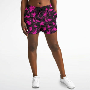 Pink Digital Camo Running Shorts