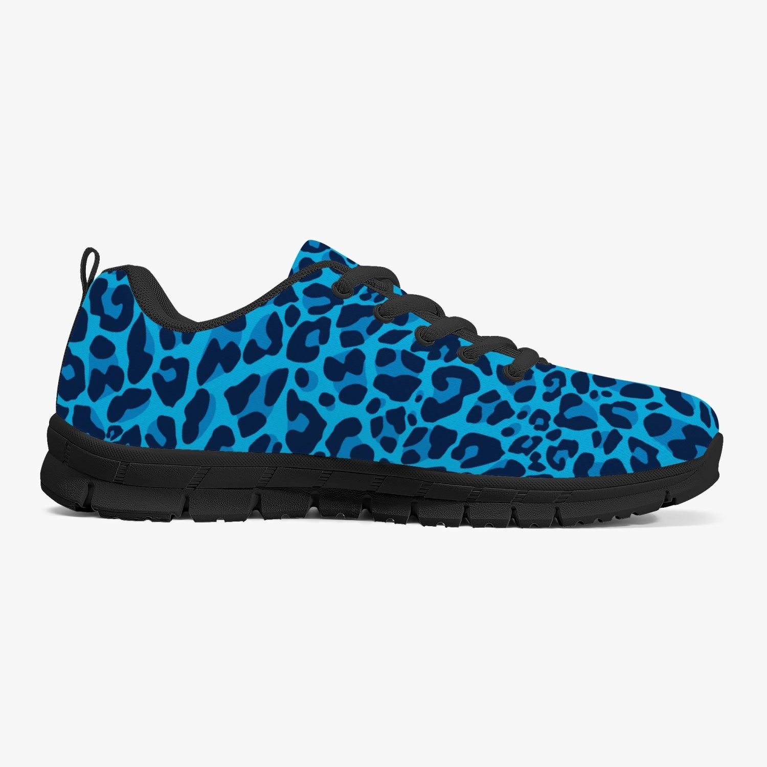 Blue Leopard Full Print Sneakers