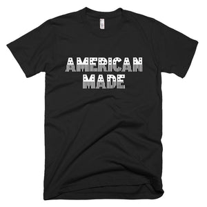 Black White American Made Strong Gym Fitness Weightlifting Powerlifting CrossFit T-Shirt