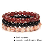 3 Piece Natural Stone Bracelet Sets
