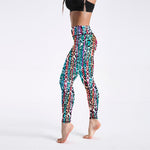 Women's Bold Wild Cheetah Stripes Print Pattern High-waisted Yoga Leggings