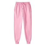 Unisex Men's Women's Solid Pink Color Fleece Joggers Dump Covers