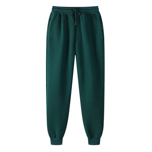 Unisex Men's Women's Solid Money Green Color Fleece Joggers Dump Covers