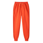 Unisex Men's Women's Solid Safety Orange Color Fleece Joggers Dump Covers