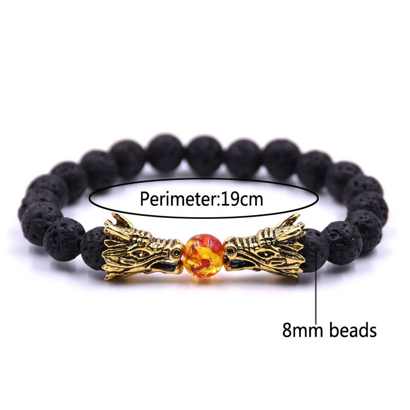 19 CM Dragonhead Fireball Bracelets