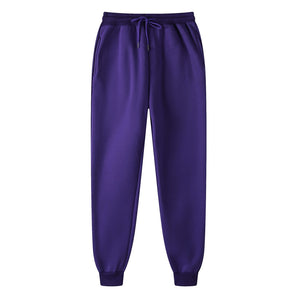 Unisex Men's Women's Solid Purple Color Fleece Joggers Dump Covers