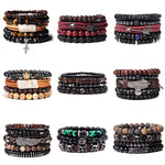 Unisex Lava Stone Sets With Charms For Men & Women's Jewelry