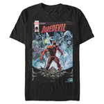 Men's Black Vintage Retro Marvel Daredevil Graphic Comic Gym T-Shirt