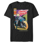 Men's Black Vintage Retro Marvel Ghost Rider Graphic Comic Gym T-Shirt