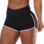 Women's Black High-waisted Classic Old School Gym Muscle Mommy Squats Push Up Hotpants Shorts
