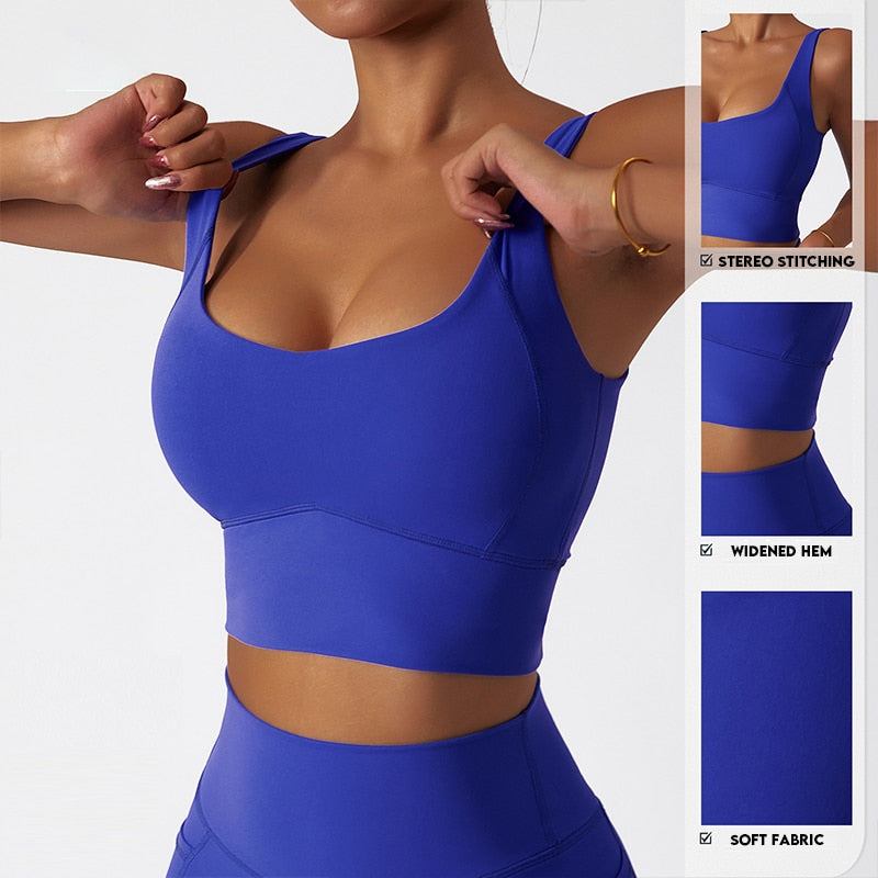 Solid Color Athletic Sports Bra