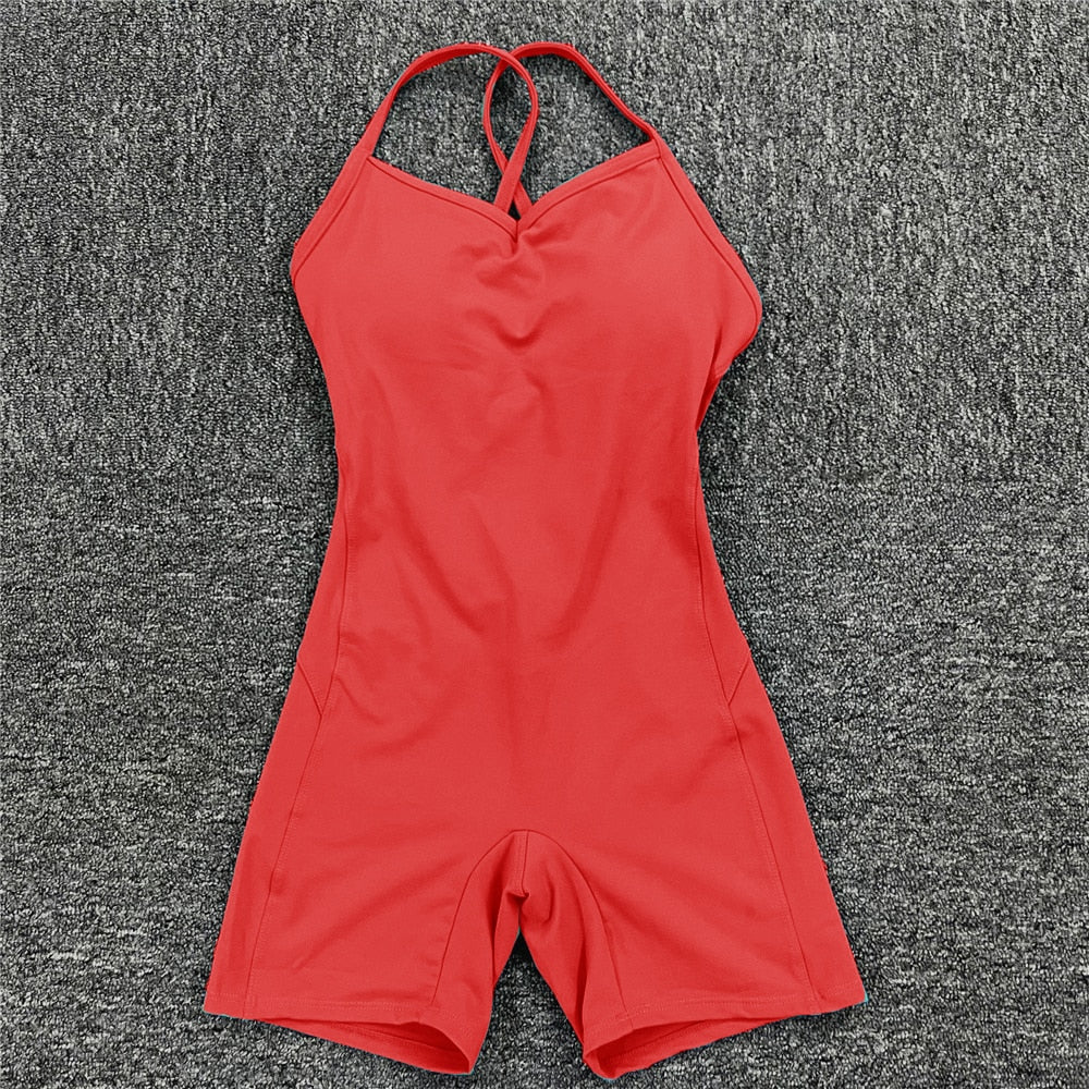 Red Jumpsuit Shorts