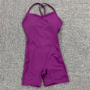 Purple Jumpsuit Shorts