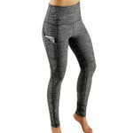 Women's Classic High-waisted Grey Yoga Leggings With Pockets