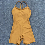 Caramel Coffee Jumpsuit Shorts