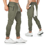 Men's Olive Green Slim Fit Gym Fitness Athletic Joggers Sweatpants