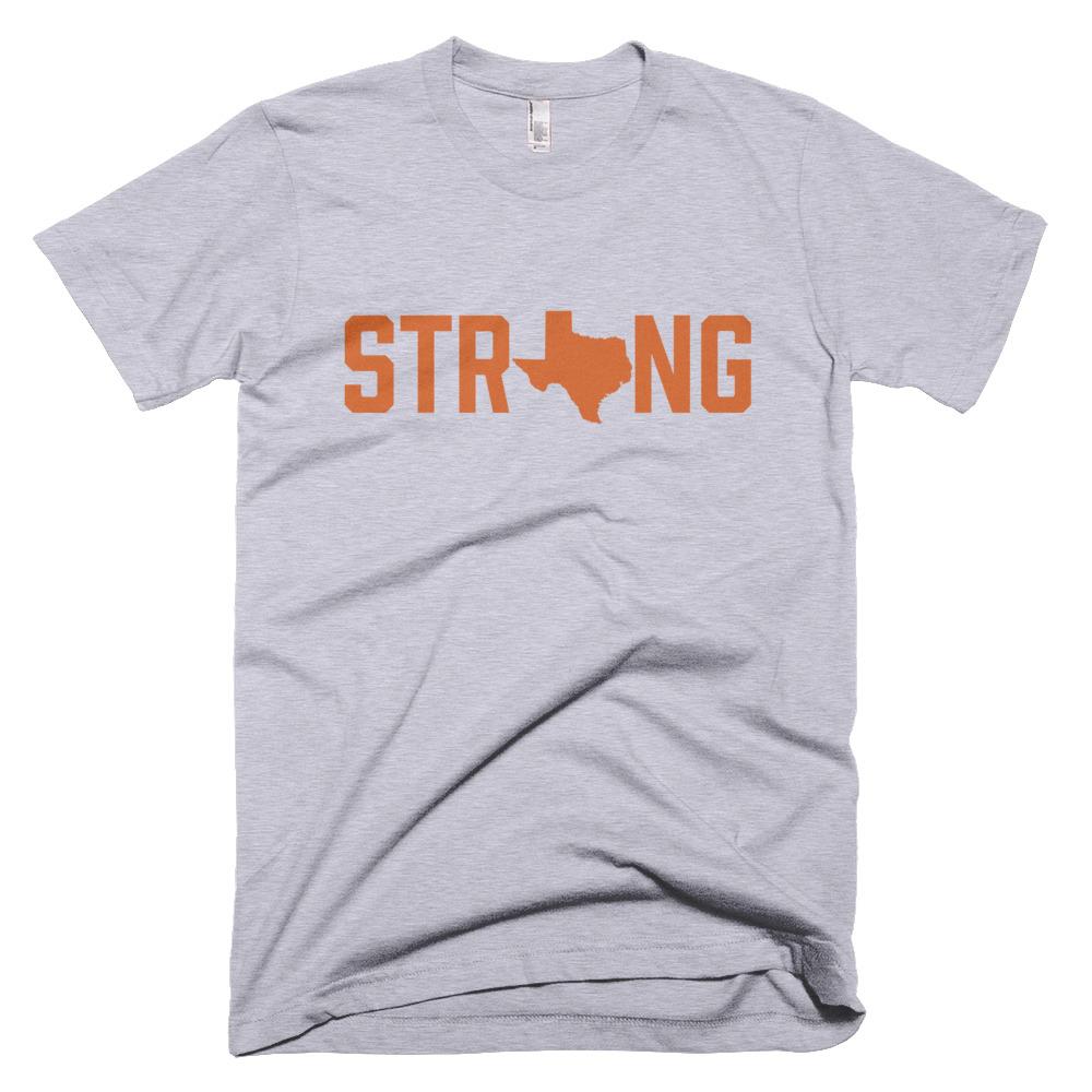 Orange Grey Texas State Strong Gym Fitness Weightlifting Powerlifting CrossFit T-Shirt