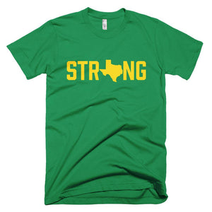 Green Yellow Texas State Strong Gym Fitness Weightlifting Powerlifting CrossFit T-Shirt
