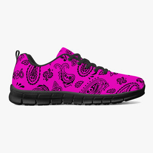 Pink Black Paisley Sneakers