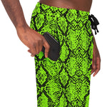 Green Snakeskin Joggers