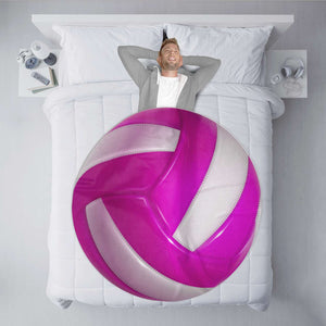 Pink Volleyball Winter Blanket