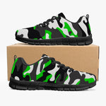 Women's Urban Jungle Green Black Camouflage Running Shoes Sneakers