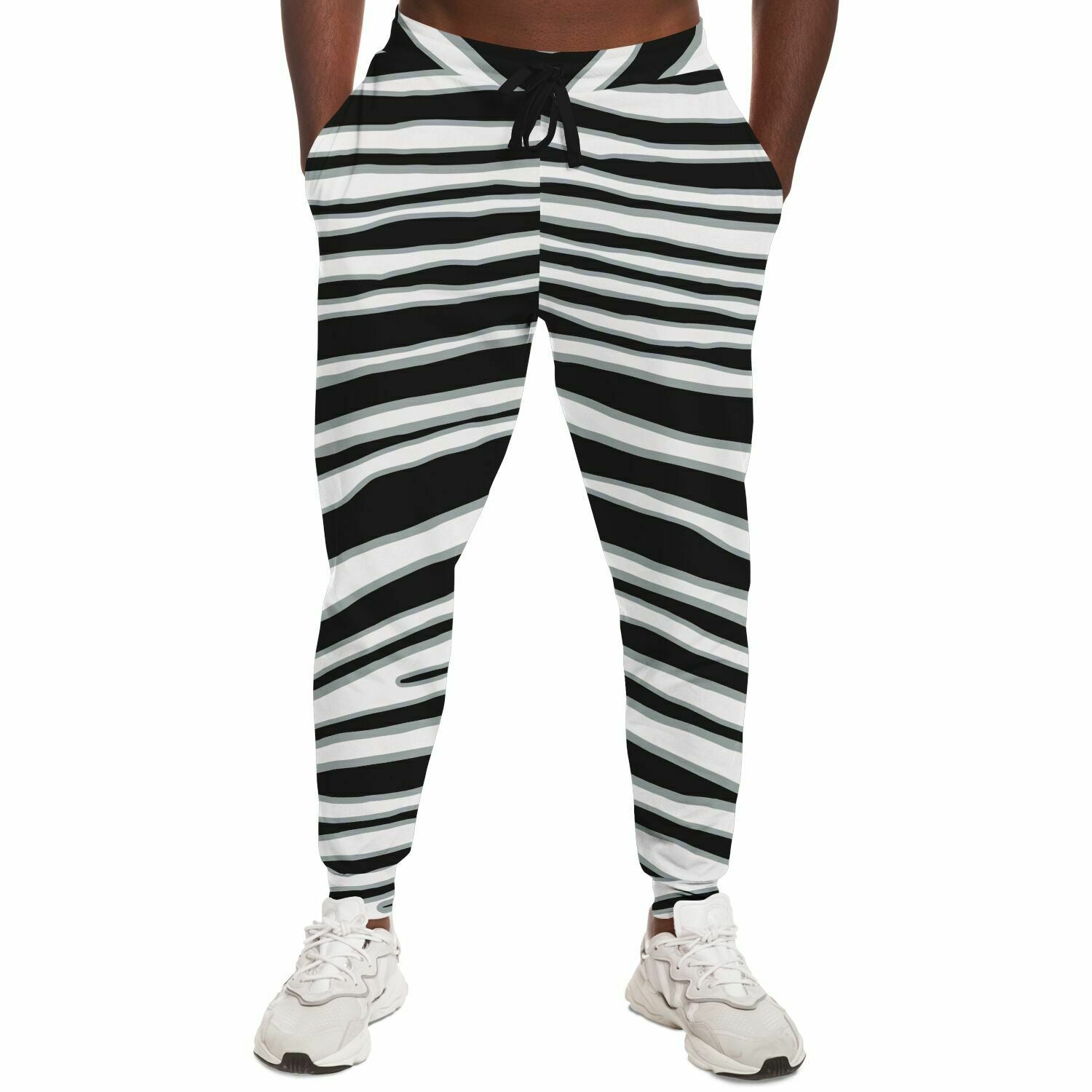 Unisex Las Vegas Football Black Wild Zebra Stripe Animal Pattern Athletic Joggers