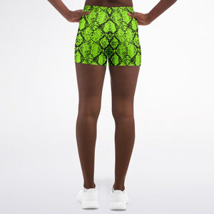 Green Snakeskin Shorts