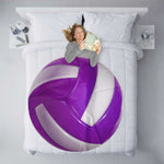 Classic Purple Volleyball Winter Microfleece Blanket