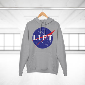 Heather Grey NASA LIFT Heavy Space Gym Workout Unisex Hoodie Hangar