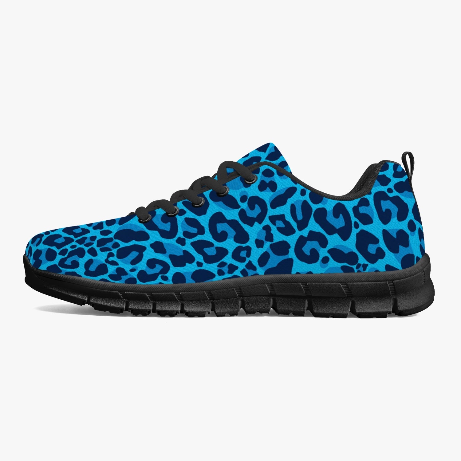 Blue Leopard Full Print Sneakers