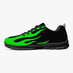 Green Fire Flames Sneakers
