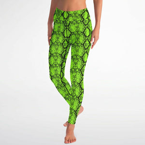 Green Snakeskin Leggings