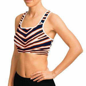 Denver Zebra Stripe Sports Bra
