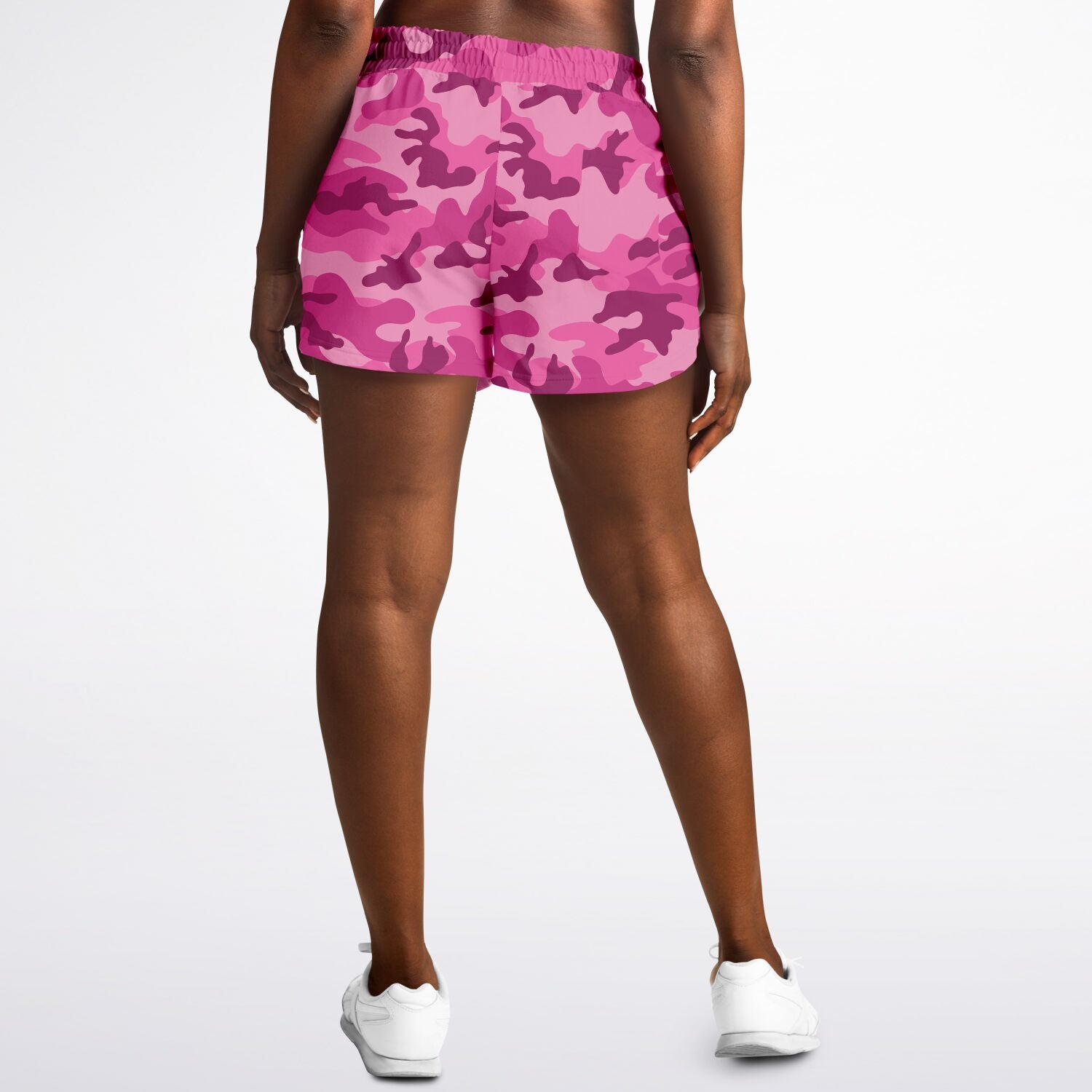 All Pink Camo Running Shorts