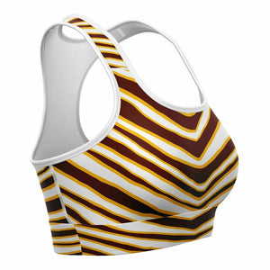 Washington Zebra Stripe Sports Bra