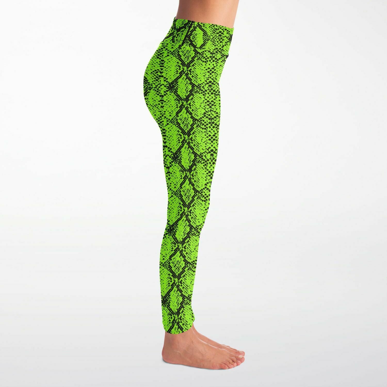 Green Snakeskin Leggings