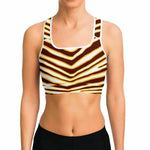 Washington Zebra Stripe Sports Bra