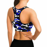 Urban Jungle Blue Camo Sports Bra