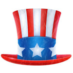 Red White Blue Uncle Sam's Top Hat Beach Blanket