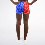 Red White Blue Paisley Shorts