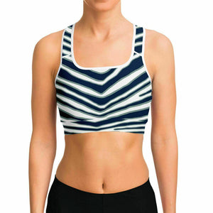 Dallas Zebra Stripe Sports Bra