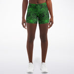 Green Spider Web Shorts