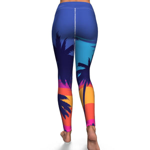 Women's California Dreaming High-waisted Yoga Leggings Back