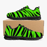 Products Unisex Wild Green Bengal Tiger Stripes Animal Pattern Running Sneakers Shoes