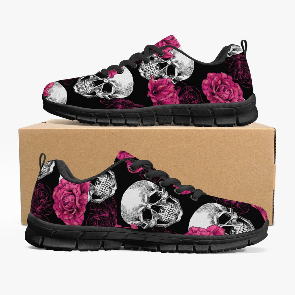 Pink Roses & Skulls Sneakers