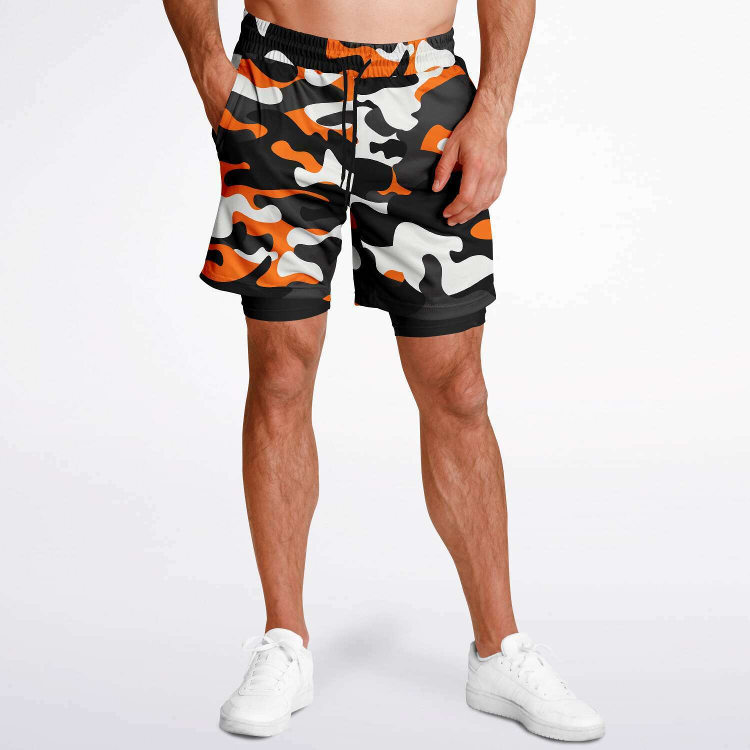 Orange Camo Shorts